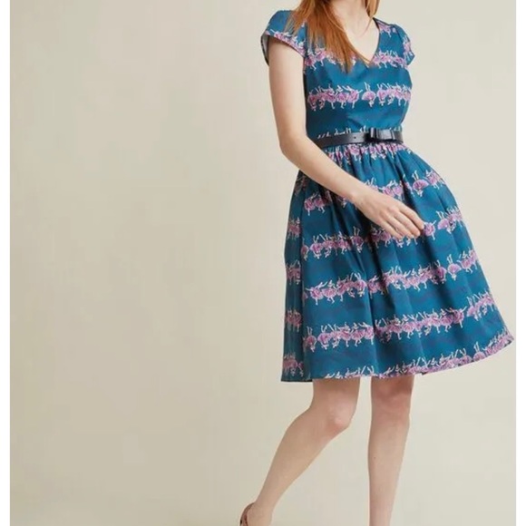 Modcloth Dresses & Skirts - Ballerina print ModCloth Medium dress w/pockets!